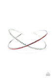 Paparazzi ~ Chicly Crisscrossed Bracelets-Lovelee's Treasures -bracelets,crisscross,jewelery,red