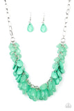 Colorfully Clustered Necklaces-Lovelee's Treasures-green,jewelery,necklaces