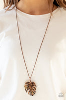 Prismatic Palms Necklaces-Lovelee's Treasures-acrylic,copper,jewelery,leaf,metallic,necklaces