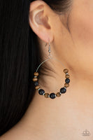 Forestry Fashion - Black   Earrings-Lovelee's Treasures-black,earrings,hoops,jewelry,standard fishhook fitting,wood,wooden hoops