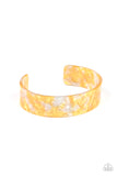 Glaze Daze Bracelets-Lovelee's Treasures-acrylic,bracelets,cuff,iridescent,jewelery,yellow