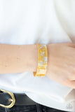 Glaze Daze Bracelets-Lovelee's Treasures-acrylic,bracelets,cuff,iridescent,jewelery,yellow