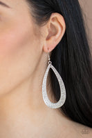Diamond Distraction - White Earrings