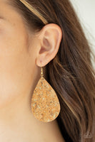 CORK It Over - Gold Earrings