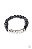 Traffic-Stopping Sparkle Bracelets-Lovelee's Treasures-black,black beads,bracelets,jewelery,silver,white rhinestones