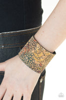 Cork Culture  Bracelets-Lovelee's Treasures-bracelets,cork,floral pattern,jewelery,leather band,multi