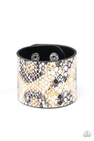 Serpent Shimmer Bracelets-Lovelee's Treasures-adjustable snap closure,bracelets,jewelery,leather,shimmer,white