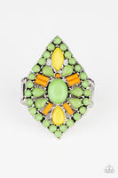 Jungle Jewelry - Green  Rings-Lovelee's Treasures-green,jewelery,marquise shapes,rings,teardrop