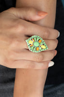 Jungle Jewelry - Green  Rings-Lovelee's Treasures-green,jewelery,marquise shapes,rings,teardrop