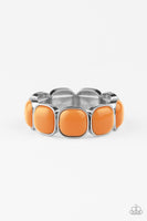 Vivacious Volume Bracelets-Lovelee's Treasures-bracelets,jewelery,orange,stretchy bands,Zesty Saffron beads