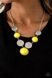 Bohemian Bombshell Necklaces-Lovelee's Treasures-jewelery,necklaces,shiny silver discs,silver,yellow