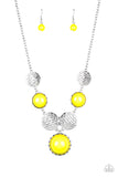 Bohemian Bombshell Necklaces-Lovelee's Treasures-jewelery,necklaces,shiny silver discs,silver,yellow