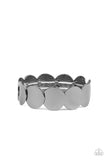 Industrial Influencer  Black Bracelets New Arrivals-Lovelee's Treasures-bracelets,gunmetal discs,jewelry,new arrivals 4/27/21,stretchy bands
