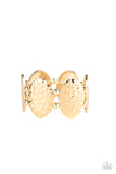 Radial Reflections  Bracelets-Lovelee's Treasures-bracelets,gold,hammered gold,jewelery,oval,stretchy band