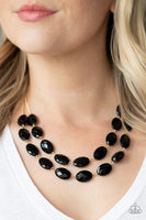 Max Volume Necklaces-Lovelee's Treasures-adjustable clasp closure,black,dainty gold chains,jewelery,necklaces,oval black stone beads