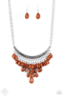 Rio Rainfall Necklaces-Lovelee's Treasures-brown,fringe,jewelery,necklaces,teardrop