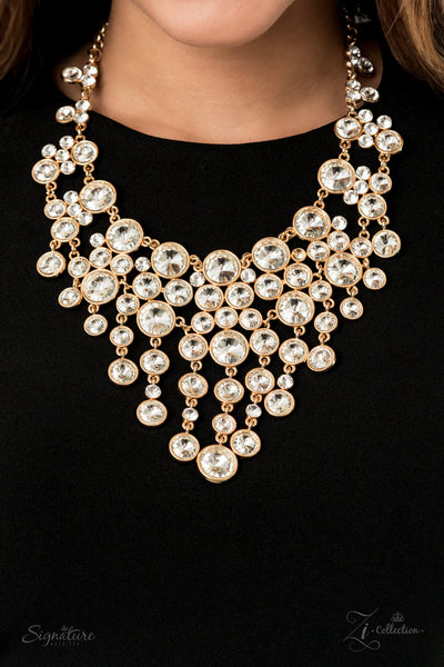 The Rosa  Zi Collection-Lovelee's Treasures-clustered white rhinestone,gold,jewelery,ZI Collection