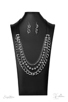 The Arlingto  Zi Collection-Lovelee's Treasures-bedazzled white rhinestone,black leather,gunmetal chains,jewelery,mismatched silver,silver,ZI Collection