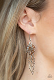 Instant Re-LEAF - Black-Lovelee's Treasures-airy,black,brown,earrings,jewelery,leaf,silver,standard fish hook