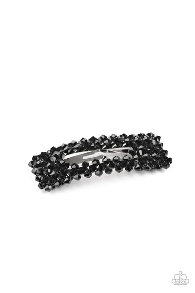 No Filter Hair Accessories-Lovelee's Treasures-black,crystal-like beads,Hair Accessories,snap clip on the back,sparkly finish