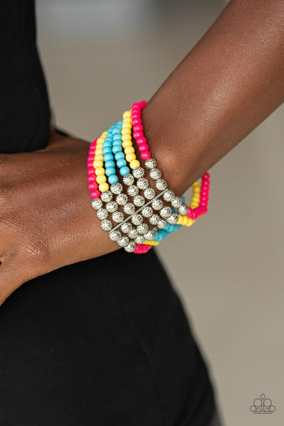 LAYER It On Thick Bracelets-Lovelee's Treasures-bracelets,jewelery,multi,stretchy band