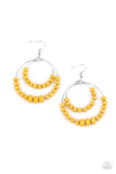 Paradise Party  Earrings  761-Lovelee's Treasures-earrings,fishhook fitting,jewelery,silver,yellow