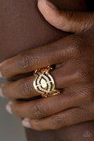 Divinely Deco     Rings-Lovelee's Treasures-gold,jewelery,rings,stretchy band,white rhinestones