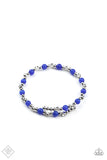 Ethereally Entangled        Bracelets    777-Lovelee's Treasures-blue,blue cat's eye,bracelets,cats eye,jewelery,shiny silver beads,silver,white rhinestones