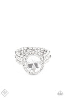 Unstoppable Sparkle Rings-Lovelee's Treasures-dainty band,glassy white rhinestones,jewelry,rings,silver frames,white,white oval gem