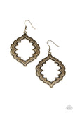 Taj Mahal Majesty   Earrings-Lovelee's Treasures-brass,earrings,jewelery,scalloped,standard fishhook fitting