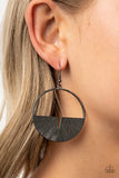 Reimagined Refinement      Earrings-Lovelee's Treasures -black,earrings,fish hook,gold,gunmetal,jewelry