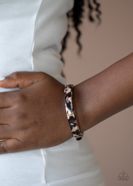In The HAUTE Zone Bracelets-Lovelee's Treasures-bracelets,brown acrylic band,infinity wrap bracelet,jewelery