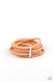 Thank Me LAYER    Bracelets      787-Lovelee's Treasures-bracelets,dainty,jewelery,Peach,silver fitting,stretchy bands