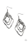 Retro Resplendence Earrings-Lovelee's Treasures-diamond-shaped frames,earrings,jewelery,silver