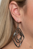 Retro Resplendence Earrings-Lovelee's Treasures-diamond-shaped frames,earrings,jewelery,silver