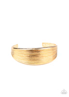 Off The Cuff Couture Bracelets-Lovelee's Treasures-beveled linear texture,bracelets,gold,jewelry,sleek gold cuff