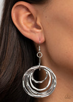 Ringing Radiance Earrings-Lovelee's Treasures-earrings,hammered silver,jewelery,silver