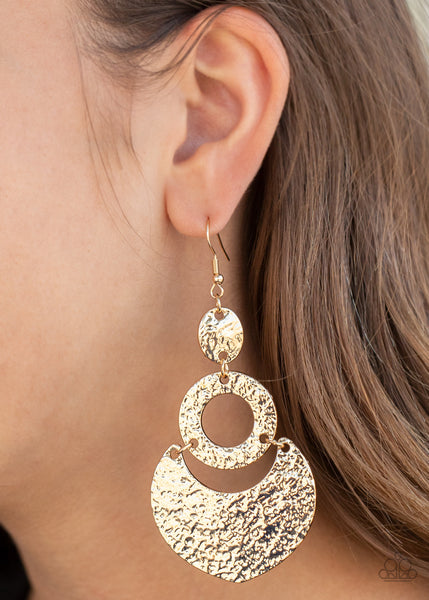 Shimmer Suite   Earrings-Lovelee's Treasures-earrings,gold,Hammered,jewelery,shimmery,standard fishhook