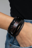 Brave Soul Bracelets-Lovelee's Treasures-adjustable sliding knot closure,black,black twine,bracelets,jewelery,leather band,leather cords