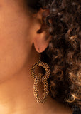 Luck BEAD a Lady Earrings-Lovelee's Treasures-copper,copper seed beads,earrings,interlocking hoops,jewelery,multi