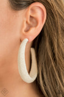TWINE and Dine  Earrings 776-Lovelee's Treasures-earrings,earthy,hoop,jewelery,post fitting,white