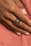 Slanted Shimmer     Rings   777-Lovelee's Treasures-copper,jewelery,rings,rustic,stretchy band