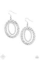 Deluxe Luxury   Earrings-Lovelee's Treasures-earrings,fishhook fitting,glittery white rhinestones,jewelery,silver,white rhinestones