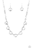 Star Quality Sparkle  Necklaces     739-Lovelee's Treasures-jewelery,necklaces,silver,white,white teardrop