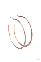 Flat Spin - Copper Earrings New Arrivals-Lovelee's Treasures-approximately 2 3/4" in diameter,copper,earrings,flattened,hammered,hoops,jewelry,new arrivals 4/22/21,oversized,standard post fitting