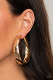 Hey, HAUTE-Shot Earrings-Lovelee's Treasures-black,earrings,gold,gunmetal,hammered,hoop,jewelry,post fitting