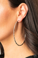 Embellished Edge Earrings-Lovelee's Treasures-earrings,hoops,jewelry,oversized silver hoops,silver,standard post fitting