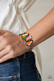 Raw Radiance    Bracelets     754-Lovelee's Treasures-adjustable clasp,bracelets,gunmetal chain,jewelery,multi,oil spill gem
