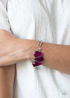 Raw Radiance    Bracelets     754-Lovelee's Treasures-adjustable clasp,bracelets,gunmetal chain,jewelery,multi,oil spill gem