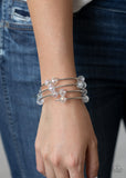 Dreamy Demure   Bracelets-Lovelee's Treasures-bracelets,jewelery,silver beads,white,white crystals,wrap style